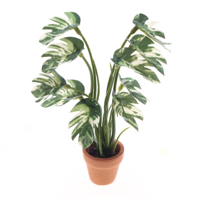 Bonsai Garden Usa - New.1PC 1/12 Dollhouse Simulation Monstera Green