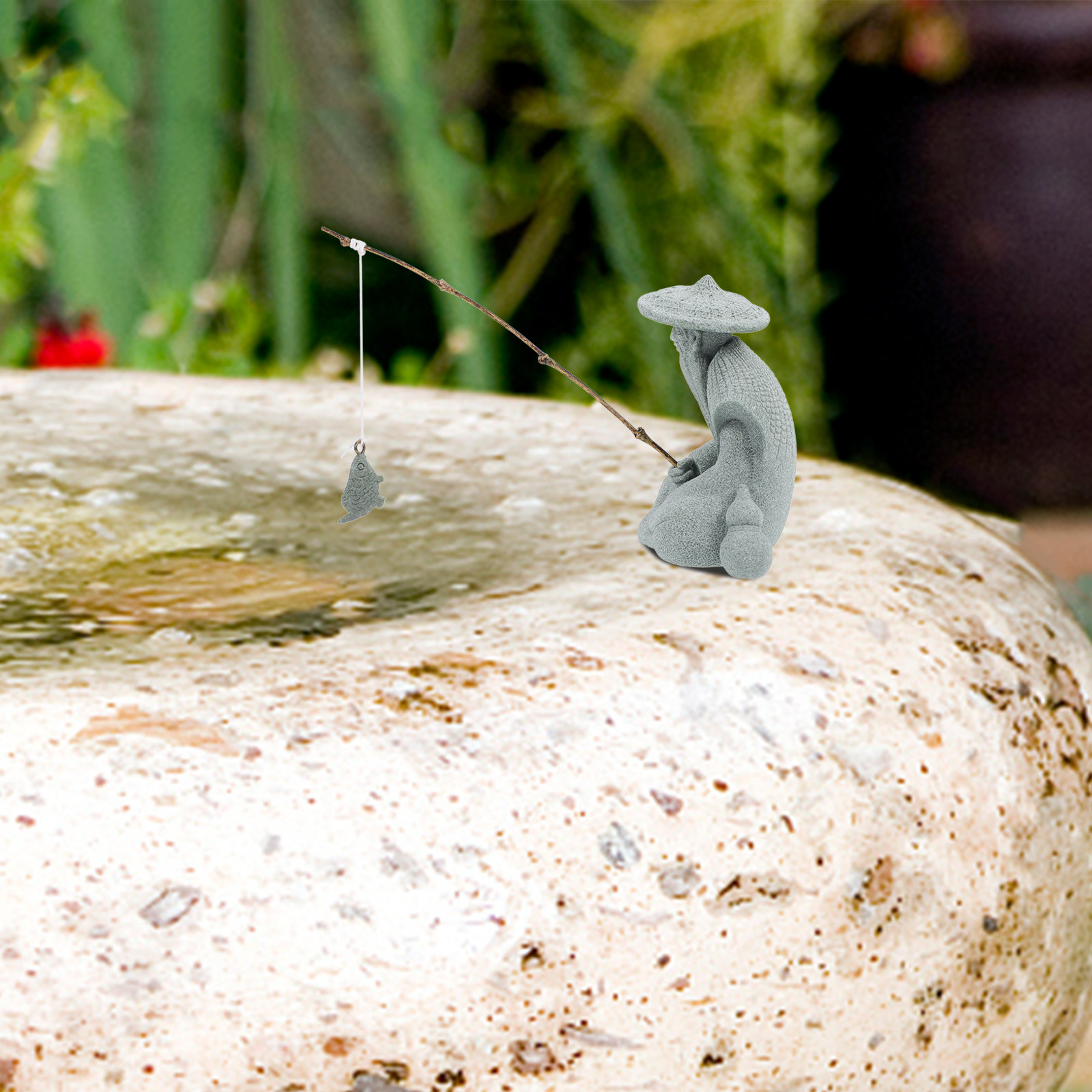 Mini Fisherman Statue Resin El - Mini Bonsai Zen Garden recension och pris