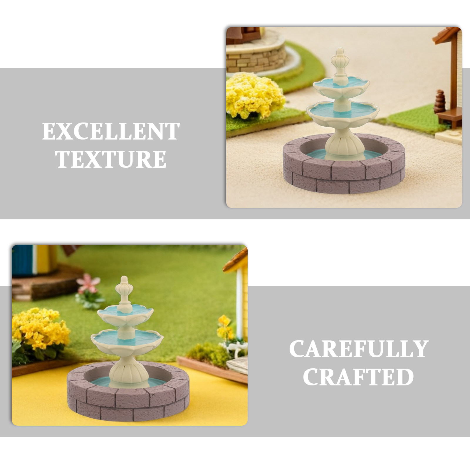 2Pcs Mini Resin Fountain Decor - Bonsai Garden Usa recension och pris